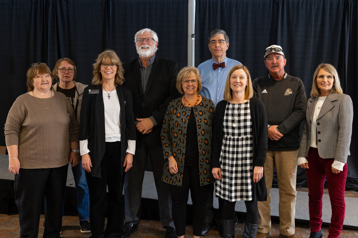 Retirees attending this year's reception.