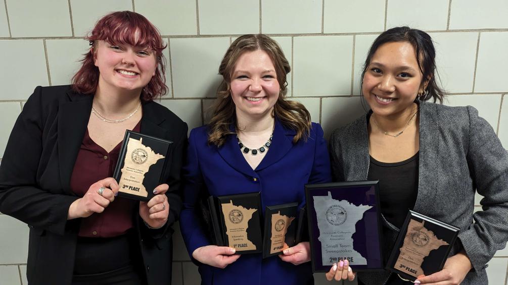 From left: Lexi Weber, Jenna Zeug, Nedoh Gyi